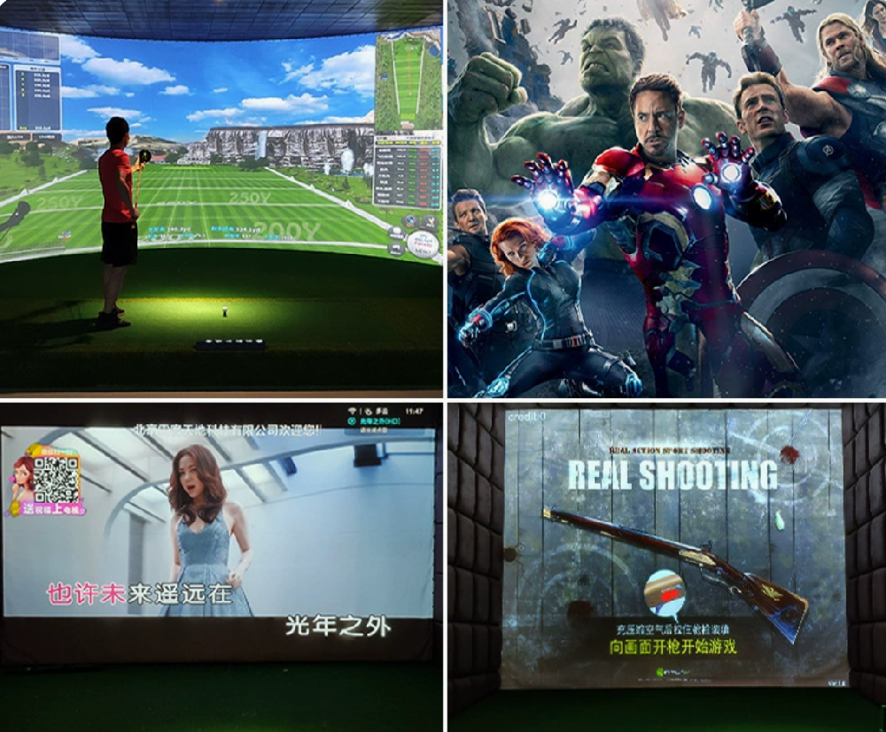 室内高尔夫模拟器设备高速摄像4K激光高清3D画面